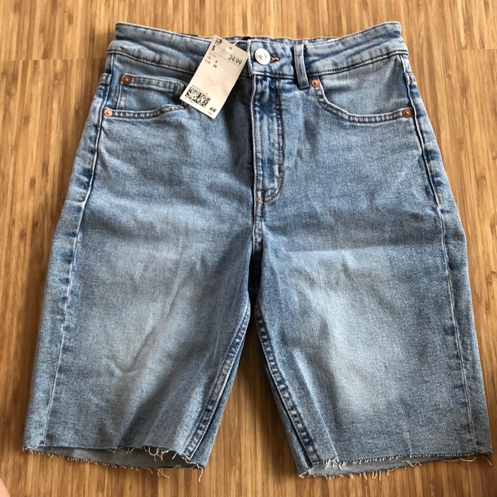 H&M Mid Thigh Jean Shorts